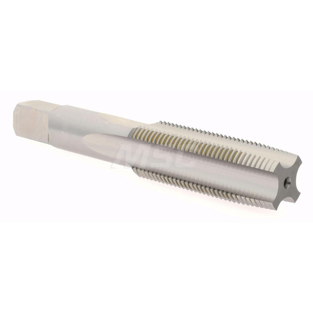 Hertel K008607AS Straight Flute Tap 3/4-16 UNF, 4 Flute, Taper Chamfer, 3B Class of Fit, High-Speed Steel, Bright/Uncoated Finish