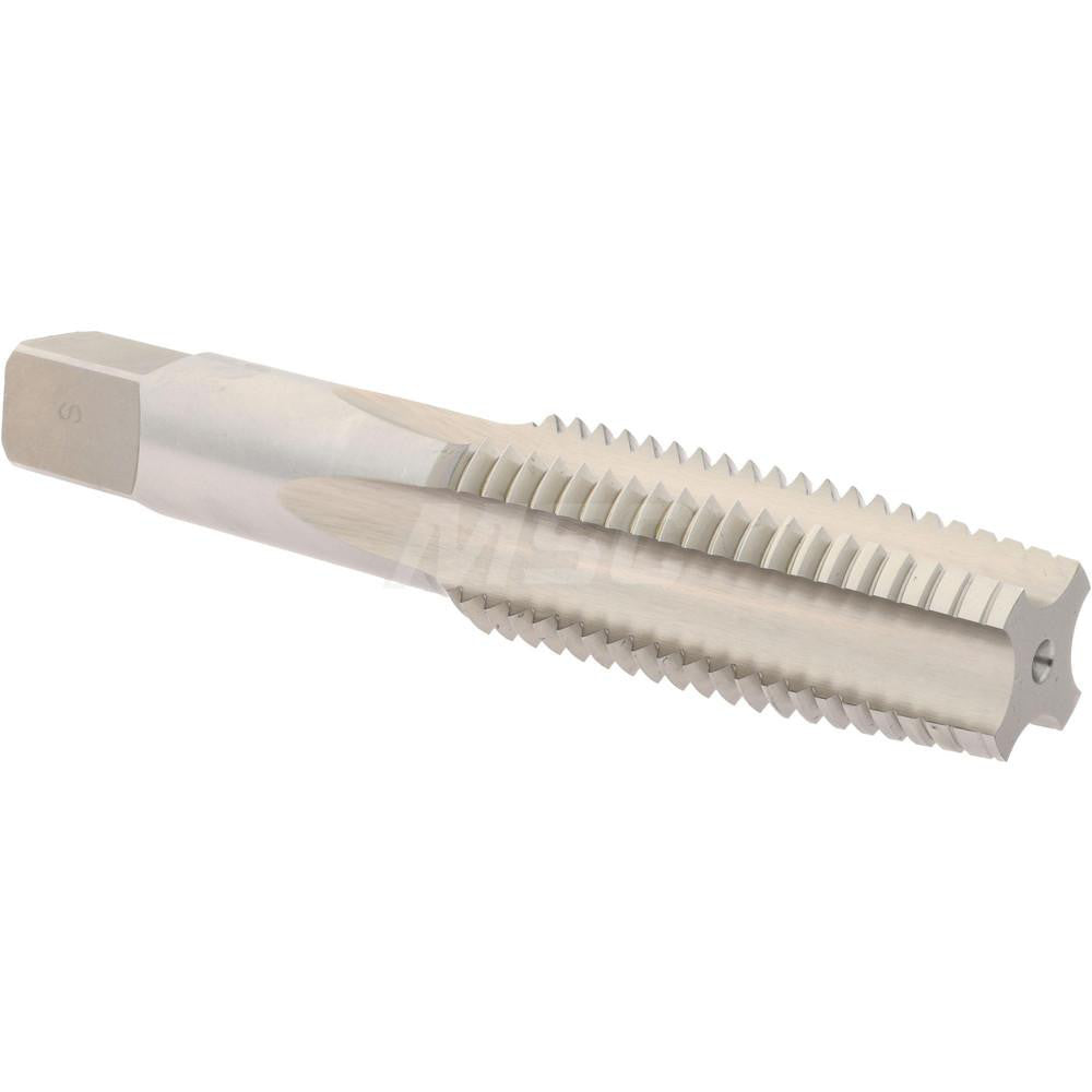 Hertel K008615AS Straight Flute Tap 7/8-9 UNC, 4 Flute, Taper Chamfer, 3B Class of Fit, High-Speed Steel, Bright/Uncoated Finish