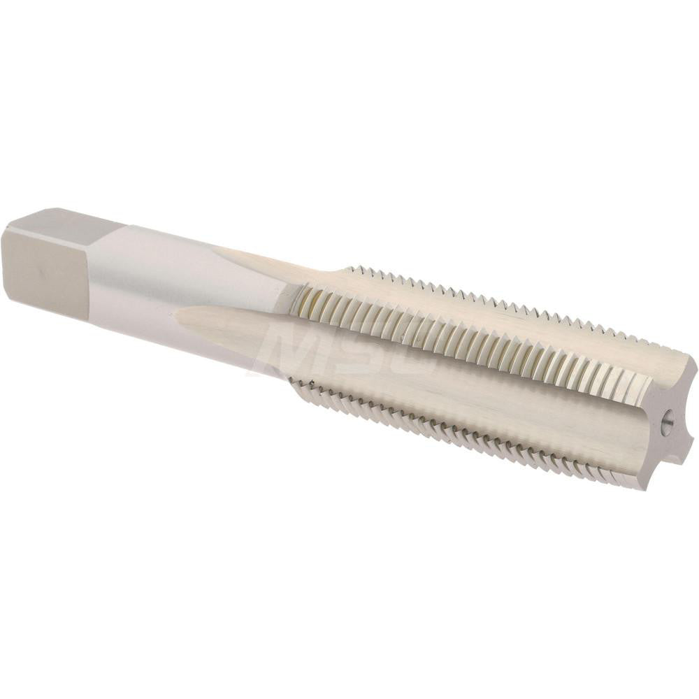 Hertel K008623AS Straight Flute Tap 7/8-14 UNF, 4 Flute, Taper Chamfer, 3B Class of Fit, High-Speed Steel, Bright/Uncoated Finish