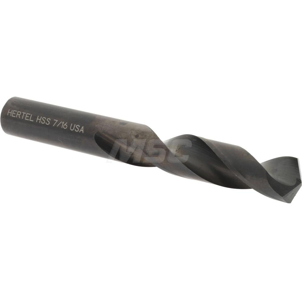 Hertel 2386043 Screw Machine Length Drill Bit 7/16" (0.4375) Dia, 135 deg, HSS