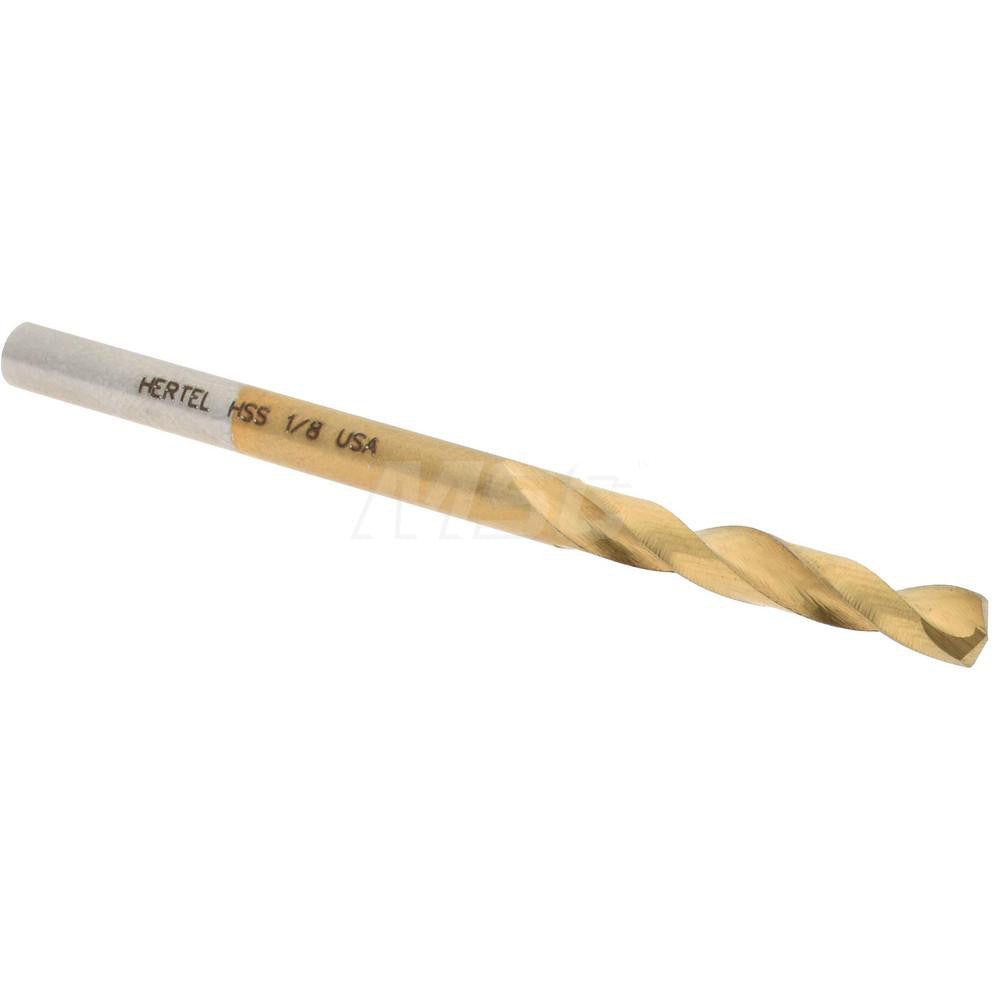 Hertel 2386712 Screw Machine Length Drill Bit 1/8" (0.1250) Dia, 135 deg, HSS
