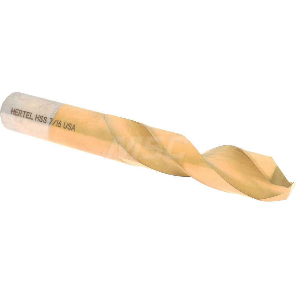 Hertel 2386910 Screw Machine Length Drill Bit 7/16" (0.4375) Dia, 135 deg, HSS