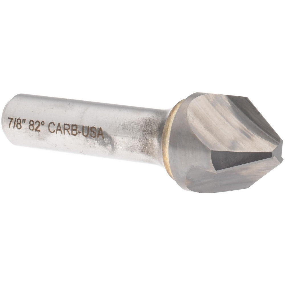 Hertel 333-009060 Countersink 7/8" Head Dia, 82.00 deg Included Angle, 3 Flute, Solid Carbide, Right Hand Cut