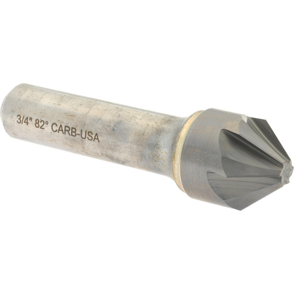 Hertel 336-008560 Countersink 3/4" Head Dia, 82.00 deg Included Angle, 6 Flute, Solid Carbide, Right Hand Cut