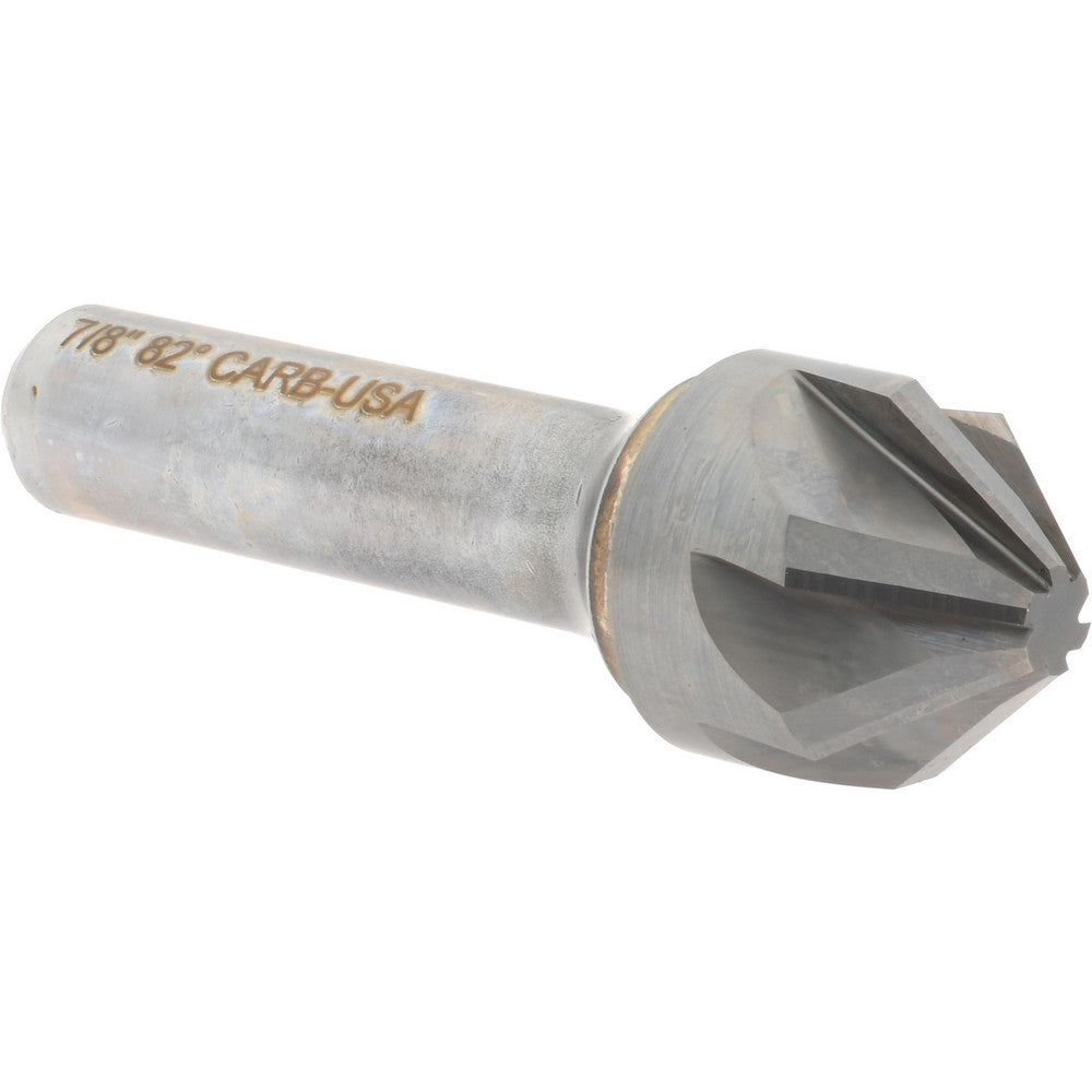 Hertel 336-009060 Countersink 7/8" Head Dia, 82.00 deg Included Angle, 6 Flute, Solid Carbide, Right Hand Cut