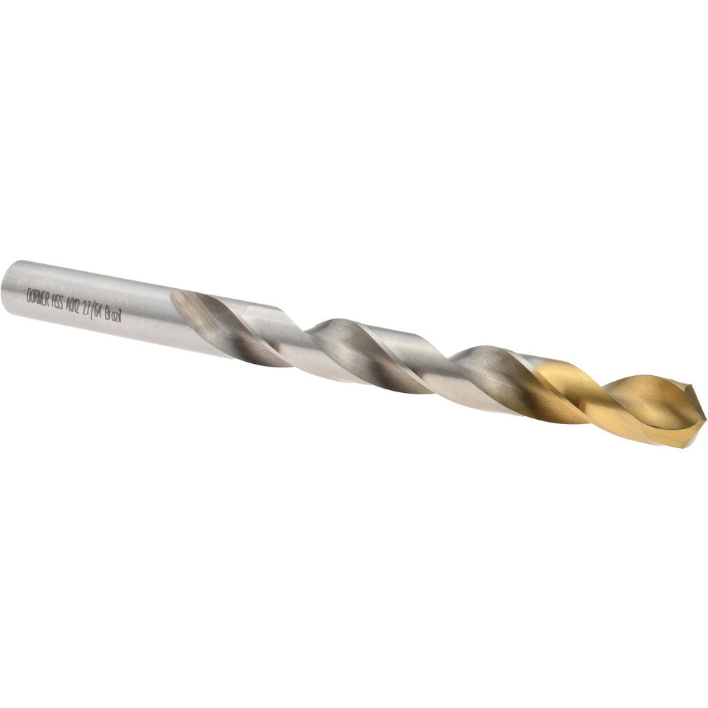 Dormer Pramet 5966625 Jobber Drill 27/64" Dia, 118 deg Point, High Speed Steel