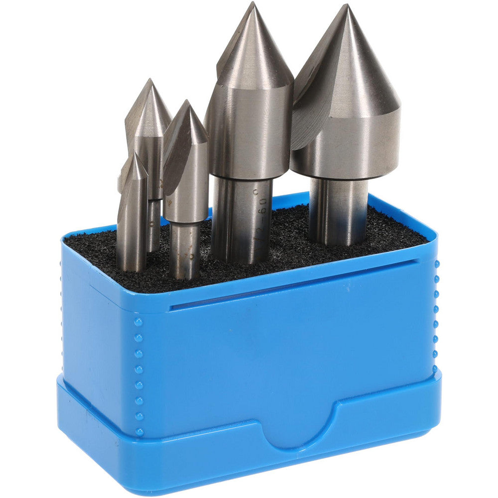 Value Collection SC10605S Countersink Set 5 Pc, 1/4 to 1" Head Dia, 1 Flute, 60 ° Included Angle