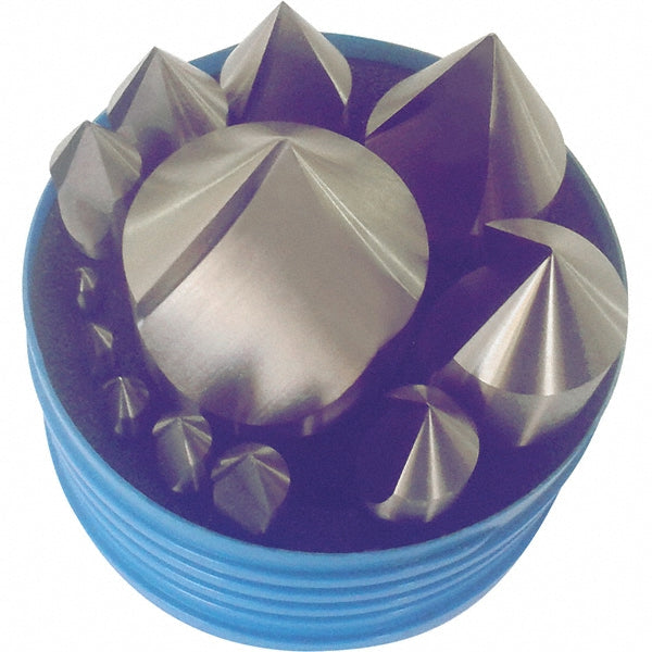 Value Collection SC108212S Countersink Set 12 Pc, 3/16 to 2" Head Dia, 1 Flute, 82 ° Included Angle
