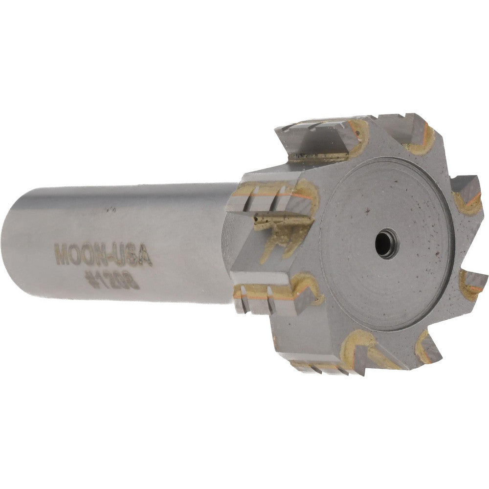 Made in USA Milling Cutters TC1208 Woodruff Keyseat Cutter 1" Cut Dia, 0.375" Cut Width, 1/2" Shank Dia, Straight Tooth