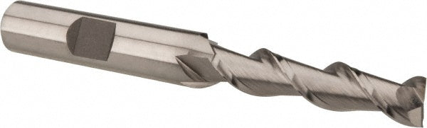 Hertel E107102001 Square End Mill 5/16'' Dia, 1-3/8'' LOC, 3/8'' Shank Dia, 3-1/8'' OAL, 2 Flutes, High Speed Steel