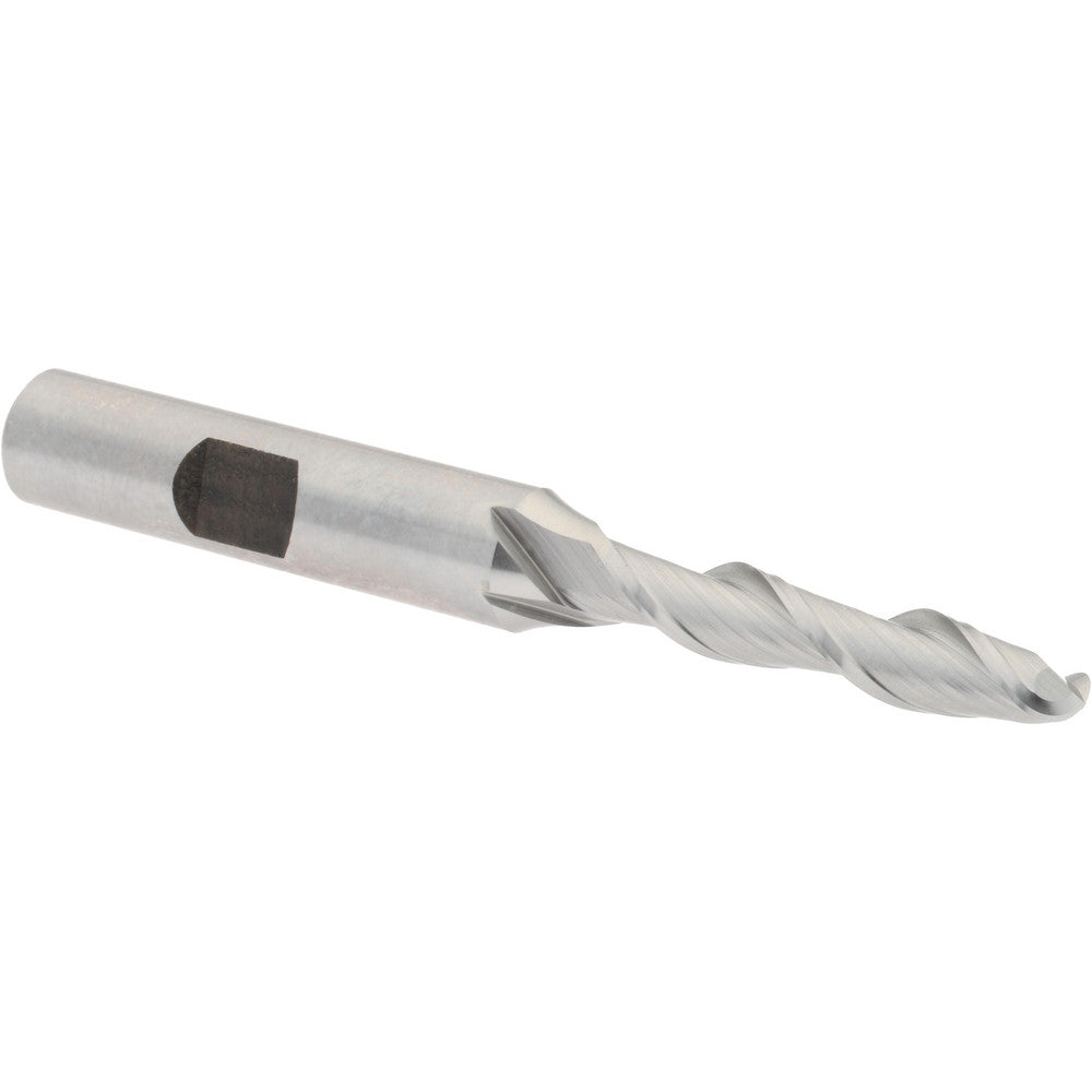 Hertel E111101601 Ball End Mill 0.25" Dia, 1.25" LOC, 2 Flute, High Speed Steel