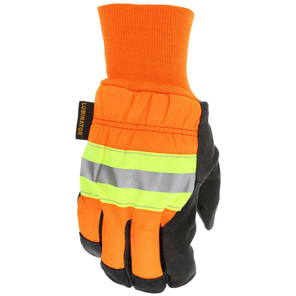 MCR Safety 34411M Work Gloves Luminator™ 34411, Size Medium, Pigskin Leather Lined, Pigskin Leather, General Purpose