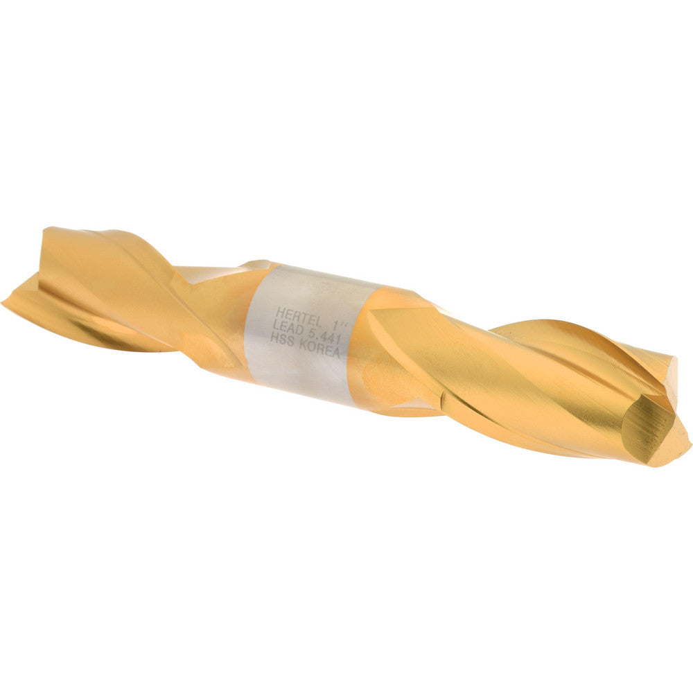 Hertel E8050064 Square End Mill 1'' Dia, 1-5/8'' LOC, 1'' Shank Dia, 5-7/8'' OAL, 2 Flutes, High Speed Steel