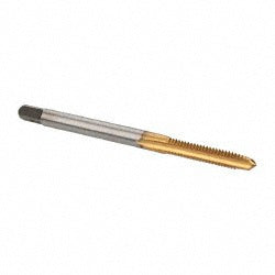 Cleveland C55100 #6-32 Plug RH 2B H3 TiN High Speed Steel 3-Flute Straight Flute Hand Tap