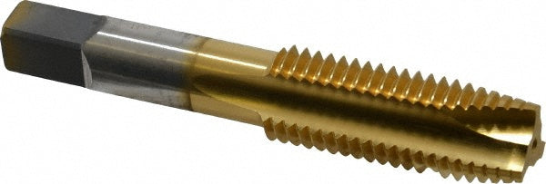 Cleveland C55338 Spiral Point Tap 3/4-10, UNC, 3 Flutes, Plug, 2B, High Speed Steel, TiN Finish