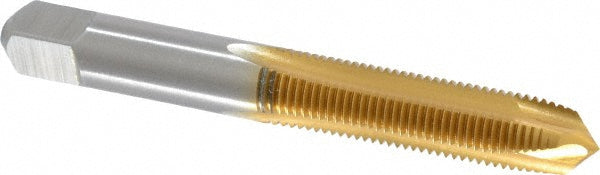 Cleveland C55326 Spiral Point Tap 3/8-24, UNF, 3 Flutes, Plug, 3B, High Speed Steel, TiN Finish