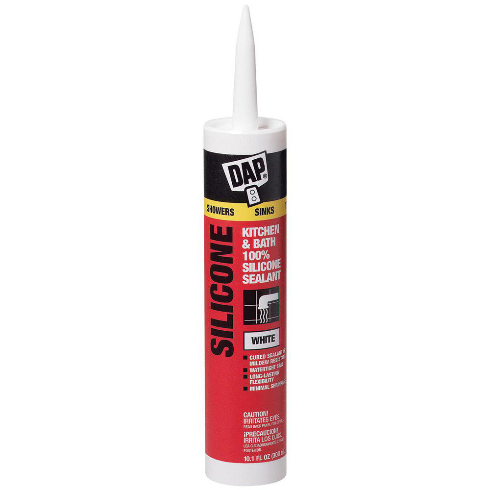 DAP 7079808640 Joint Sealant 10.1 oz Tube, White, RTV Silicone