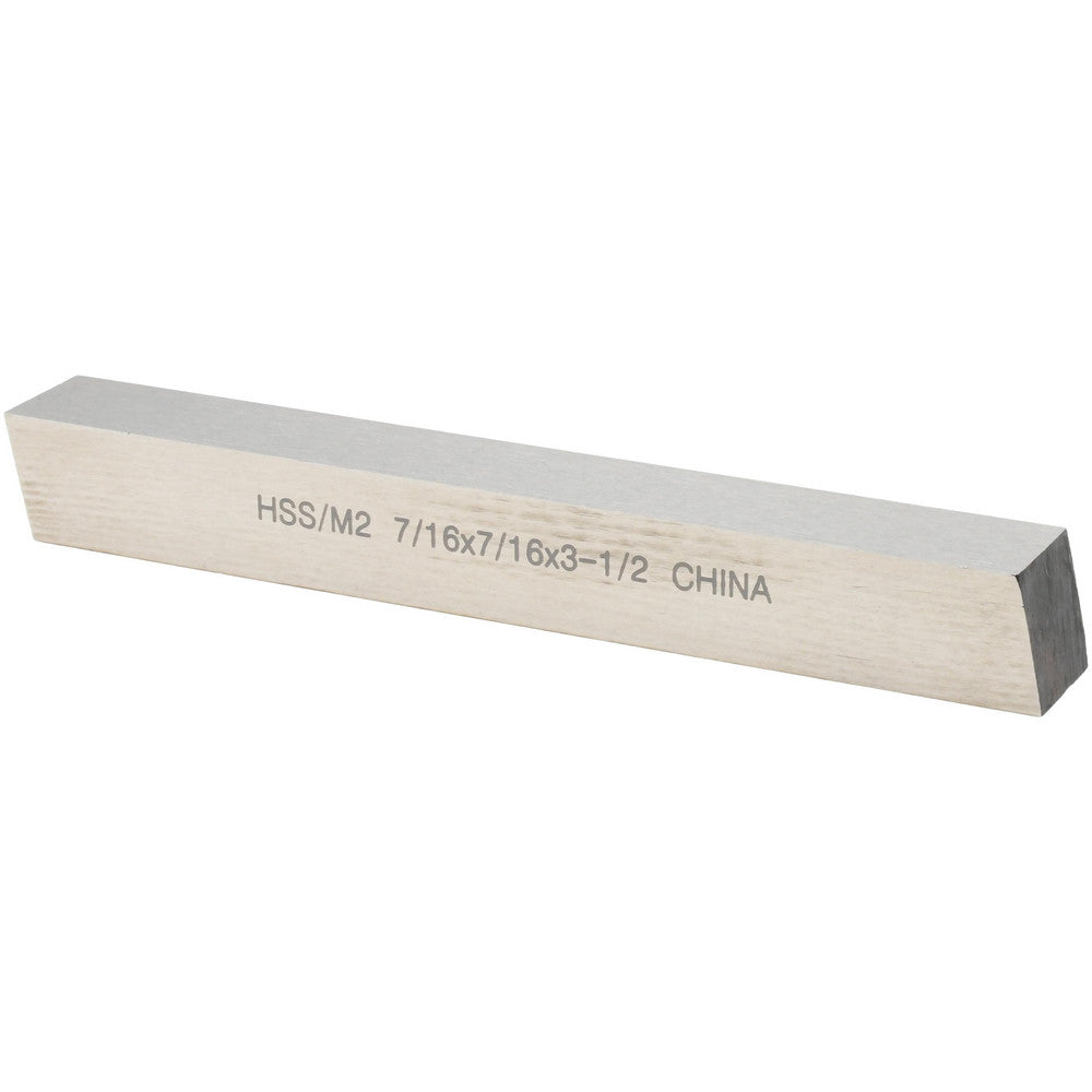 Value Collection 360-0090 Tool Bit Blank 7/16" Wide, 7/16" High, 3-1/2" OAL, M2 High Speed Steel, Square