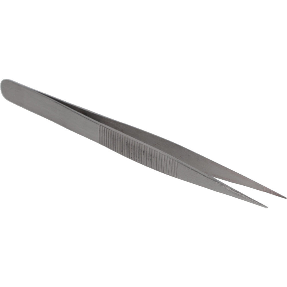 Value Collection 10104-SS Diamond Tweezer Stainless Steel, Fine Point Tip, 5-11/16" OAL