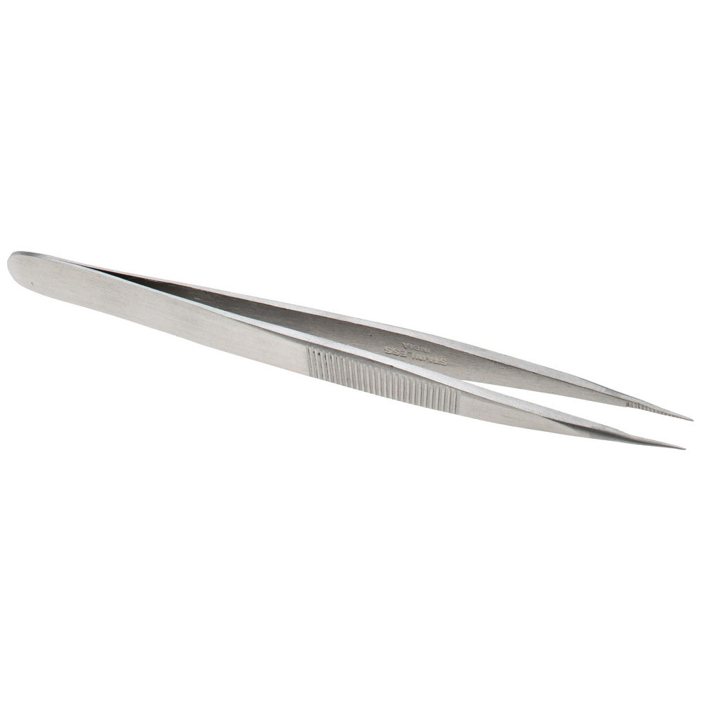 Value Collection 10455-SS Precision Tweezer OOD-SS, Stainless Steel, Very Strong with Serrated Body & Heavy Tip, 4-3/4" OAL