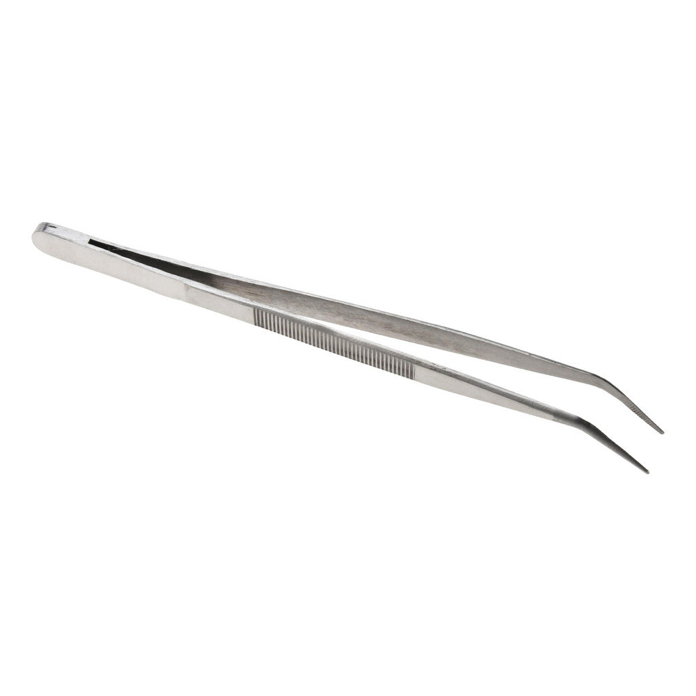 Value Collection 11033-SS Assembly Tweezer Stainless Steel, Bent Tip, 6-1/4" OAL