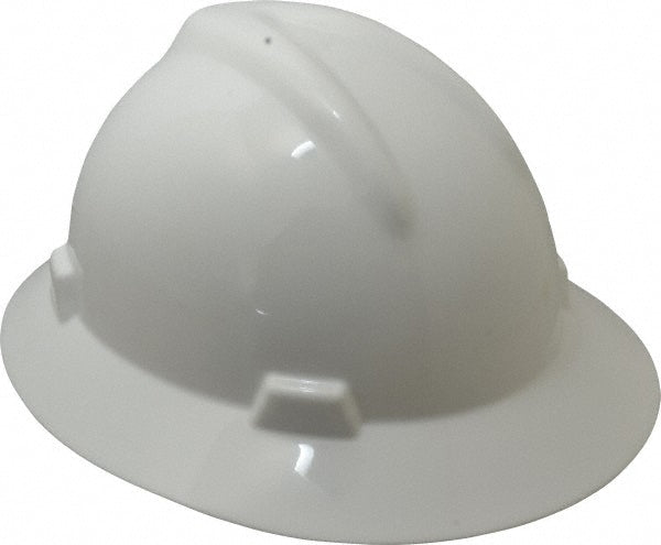 MSA 10058321 Hard Hat Impact Resistant, Full Brim, Type 1, Class E, 8-Point Suspension