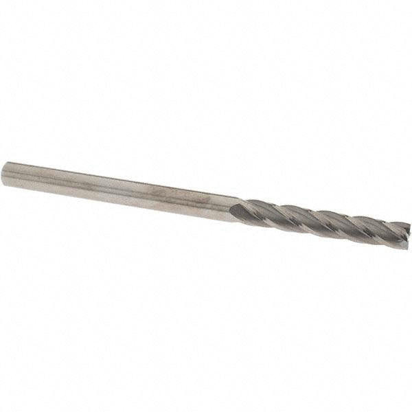 OSG 484-2500 Square End Mill 1/4'' Dia, 1-1/2'' LOC, 1/4'' Shank Dia, 4'' OAL, 4 Flutes, Solid Carbide