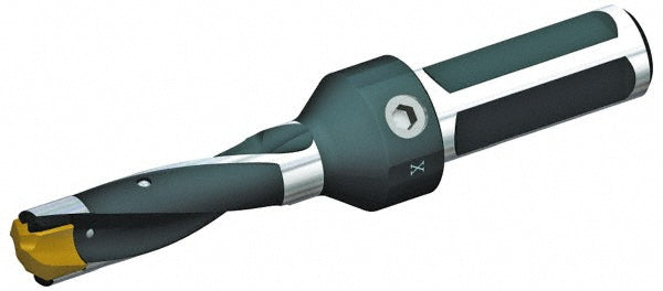 Kennametal 1505128 Replaceable-Tip Drill 30.16 to 30.66 mm Dia, 96 mm Max Depth, 31.75 mm Weldon Flat Shank