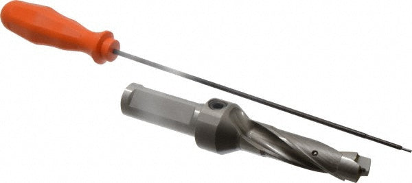 Kennametal 1505111 Replaceable-Tip Drill 17.46 to 17.96 mm Dia, 54 mm Max Depth, 19.05 mm Weldon Flat Shank