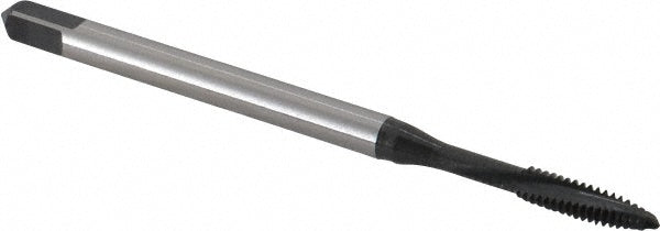 Emuge BU306001.5003 Spiral Flute Tap #4-40 UNC, 2 Flutes, Plug, 2BX Class of Fit, Cobalt, Nitride Coated