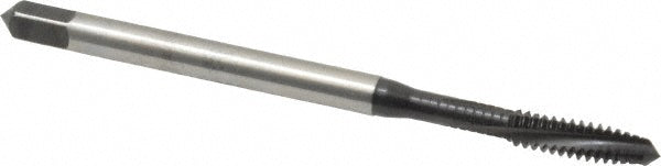 Emuge BU306001.5005 Spiral Flute Tap #6-32 UNC, 3 Flutes, Plug, 2BX Class of Fit, Cobalt, Nitride Coated