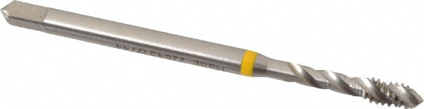 Emuge BU501000.5005 Spiral Flute Tap #6-32 UNC, 3 Flutes, Modified Bottoming, 2B Class of Fit, Cobalt, Bright/Uncoated