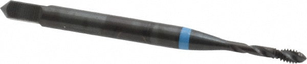 Emuge BU503200.5001 Spiral Flute Tap #2-56 UNC, 2 Flutes, Modified Bottoming, 2B Class of Fit, Cobalt, Oxide Coated