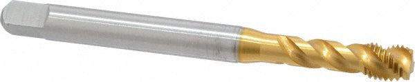 Emuge BU513700.5044 Spiral Flute Tap 5/16-24 UNF, 3 Flutes, Bottoming, 2B Class of Fit, Cobalt, TIN Coated