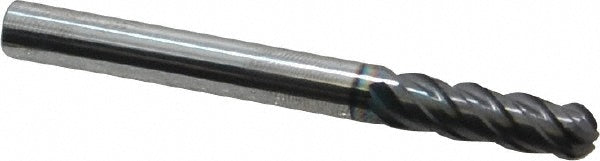 ProMax 157-01614 Ball End Mill 0.25" Dia, 0.75" LOC, 4 Flute, Solid Carbide