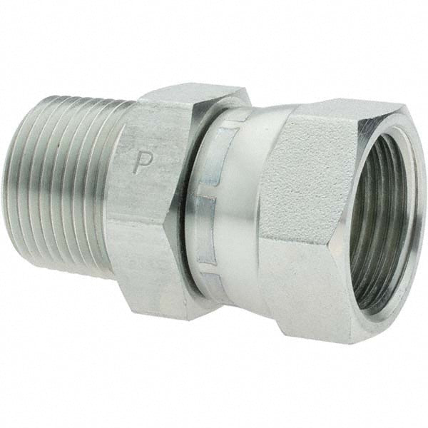 Parker 12 F6X-S Steel Flared Tube Connector 1" OD, 3/4-14 Thread, 37 deg Flared Angle