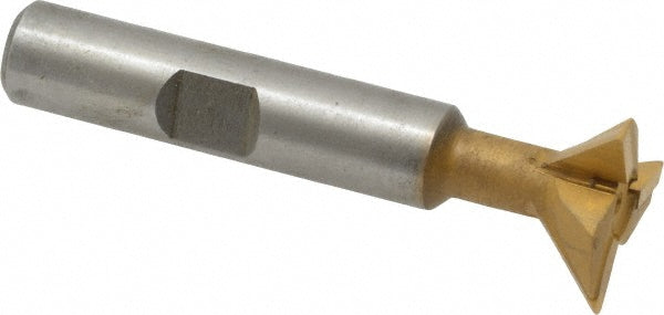 Made in USA Milling Cutters CTDT750-45-TIN Dovetail Cutter 45 °, 3/4" Cut Dia, 1/4" Cut Width, Carbide Tipped