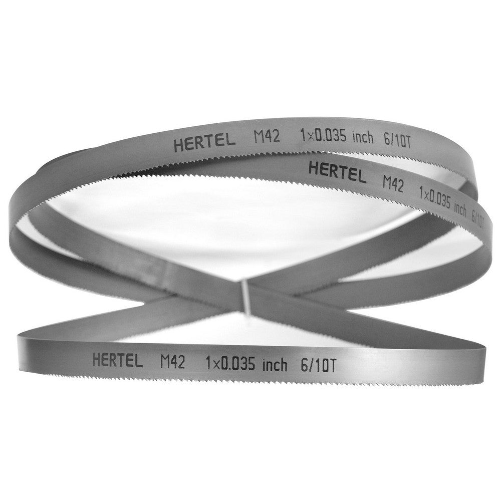 Hertel 96198 Welded Band Saw Blades Blade Length (Feet) 13' 6 Blade Width (Inch) 1 Teeth Per Inch 6-10 Blade Material Bi-Metal Tooth Material M42 High Speed Steel Tooth Form Straight