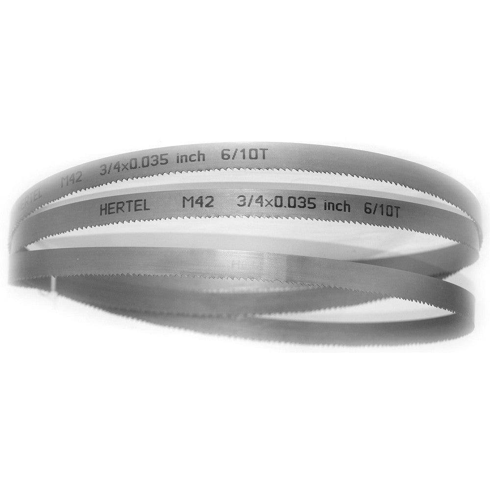 Hertel 96123 Welded Band Saw Blades Blade Length (Feet) 7' 9 Blade Width (Inch) 3/4 Teeth Per Inch 6-10 Blade Material Bi-Metal Tooth Material M42 High Speed Steel Tooth Form Straight
