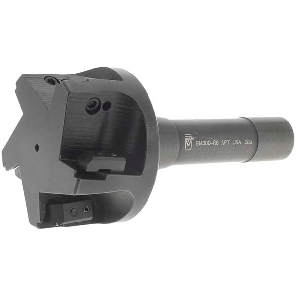 APT EM300-R8 3" Cut Diam, 0.65" Max Depth, R8 Shank, 5-7/8" OAL Indexable Square-Shoulder End Mill