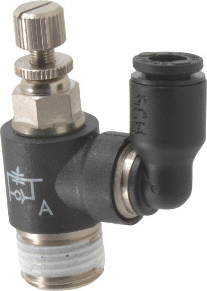 Legris 7645 04 11 Air Flow Control Valve Miniature Swivel Outlet Flow Control, Tube x NPT, 5/32" Tube OD