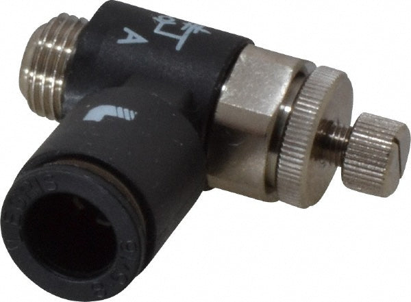 Legris 7660 08 10 Air Flow Control Valve Miniature Flow Control, Tube x BSPP, 8mm Tube OD