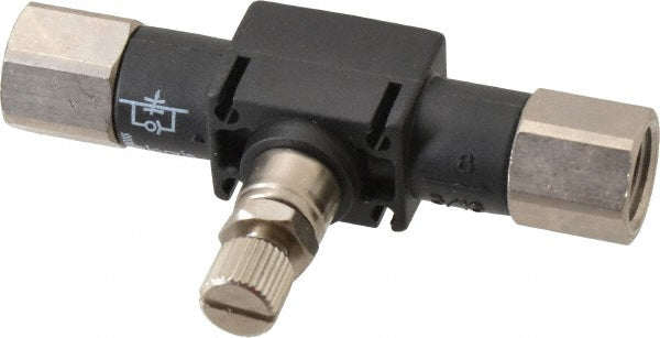 Legris 7775 14 14 Air Flow Control Valve Threaded In-Line Flow Controls, NPT, 1/4" Tube OD