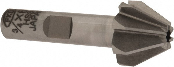 Value Collection FAC0660HS 3/4" Large x 5/16" Small Diam, 17/32" Width of Cut, 60° Included Angle, High Speed Steel Face Angle Cutter