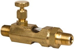 LDI Industries N102-02 1/4 Outlet Thread, 1/4 Inlet Thread, Brass, Straight Valve, Oil Reservoir Needle Valve