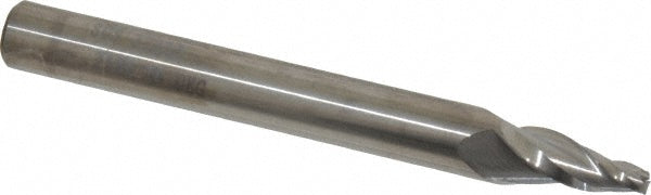 Kyocera SGS Precision Tools 32313 Tapered End Mill 10 ° per Side, 3/32" Small Dia, 1/2" LOC, 3 Flutes, Solid Carbide, Square End
