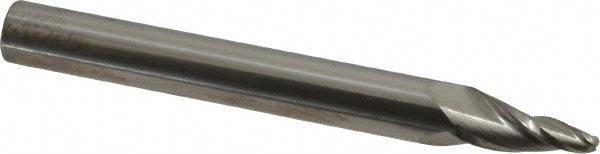 Kyocera SGS Precision Tools 32428 Tapered End Mill 10 ° per Side, 1/8" Small Dia, 3/4" LOC, 3 Flutes, Solid Carbide, Ball End