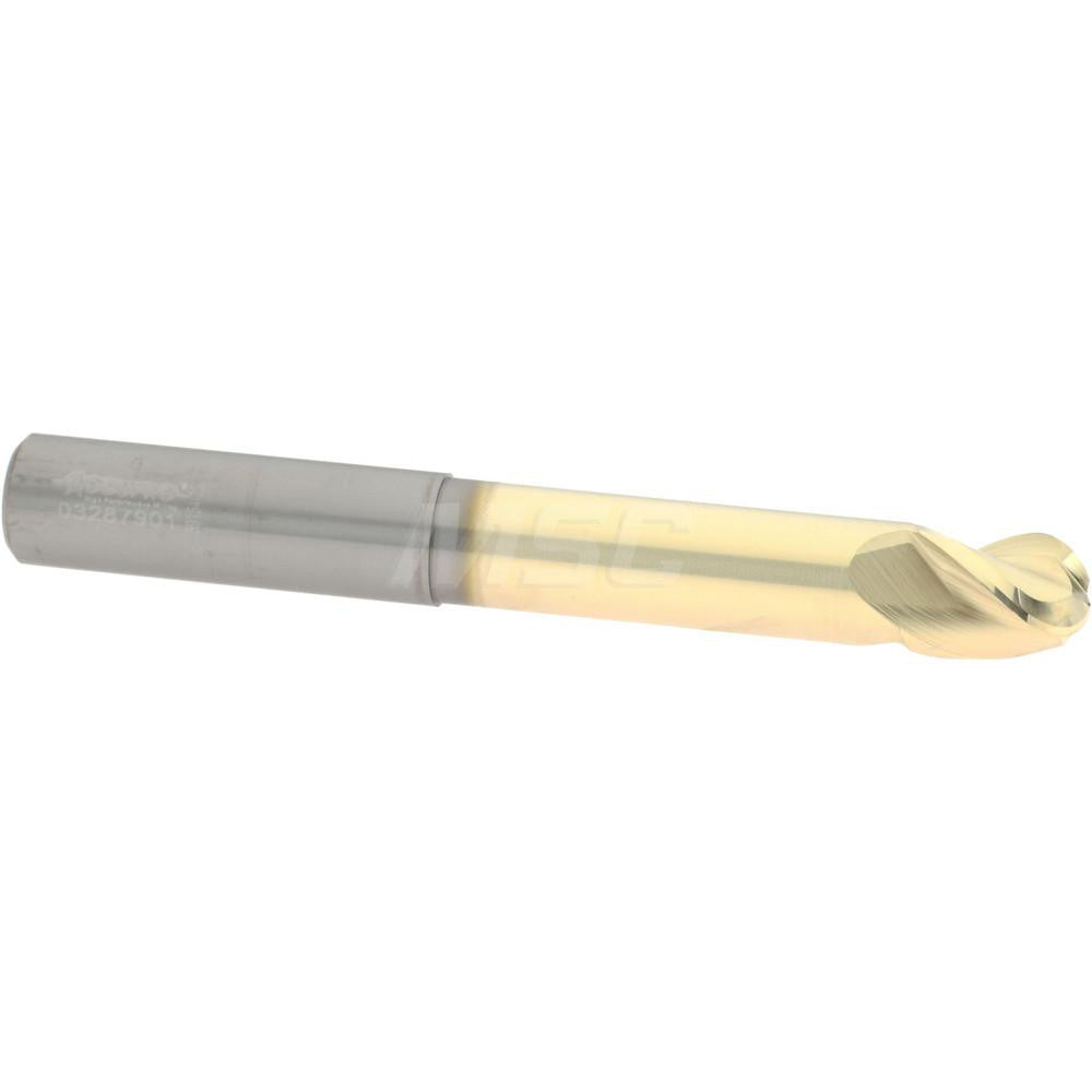 Accupro 315864 Ball End Mill 1/2" Dia, 5/8" LOC, 3 Flute, Solid Carbide