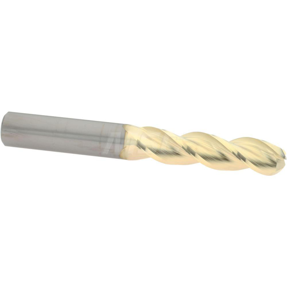 Accupro 315292 Ball End Mill 1/2" Dia, 2" LOC, 3 Flute, Solid Carbide