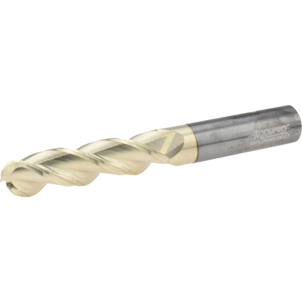 Accupro 315312 Ball End Mill 5/8" Dia, 2-1/2" LOC, 3 Flute, Solid Carbide